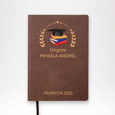 Agendă din piele personalizată color - Absolvire