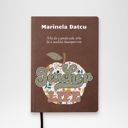 Agendă din piele personalizată color - Teacher Life