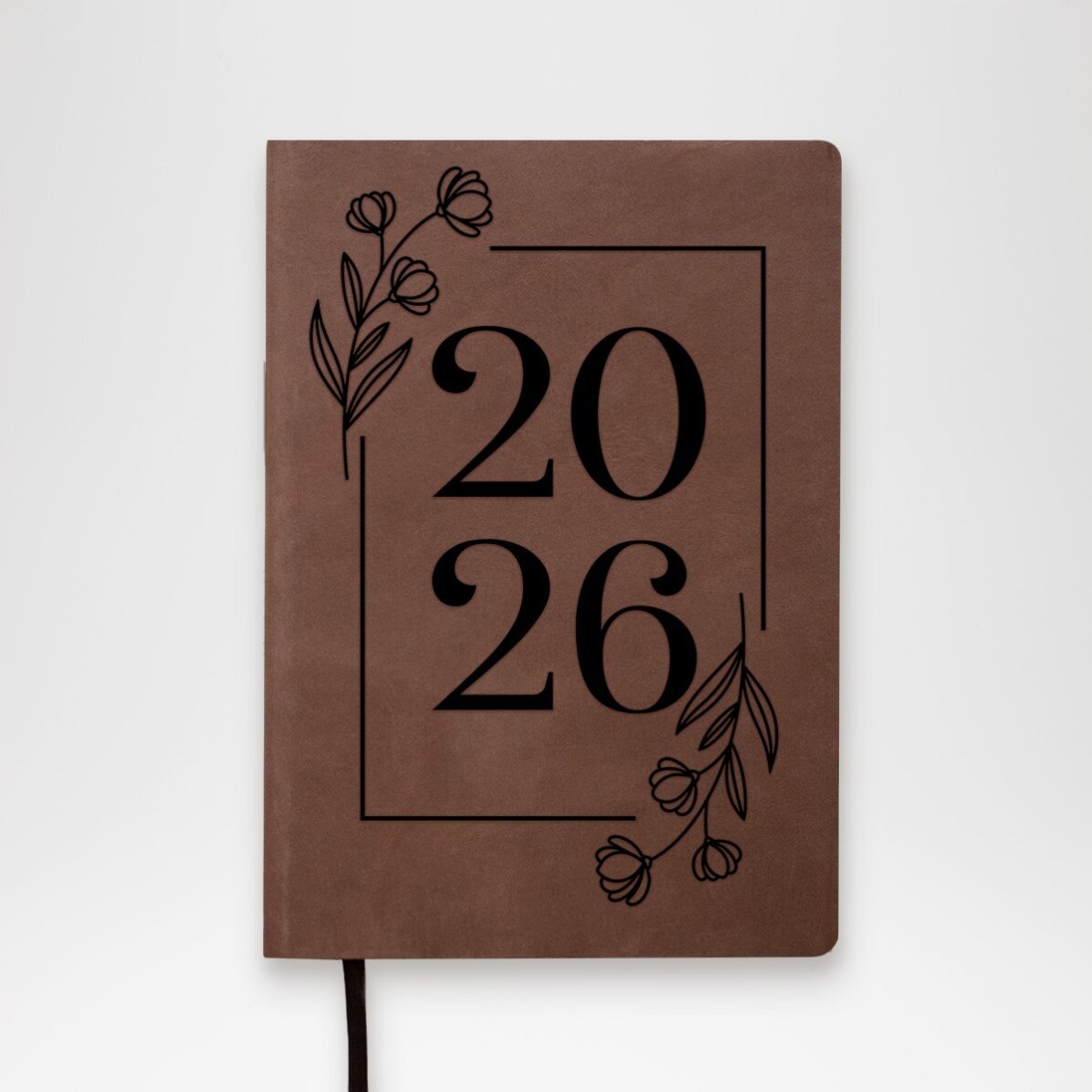 Personalised leather diary - Floral Planner