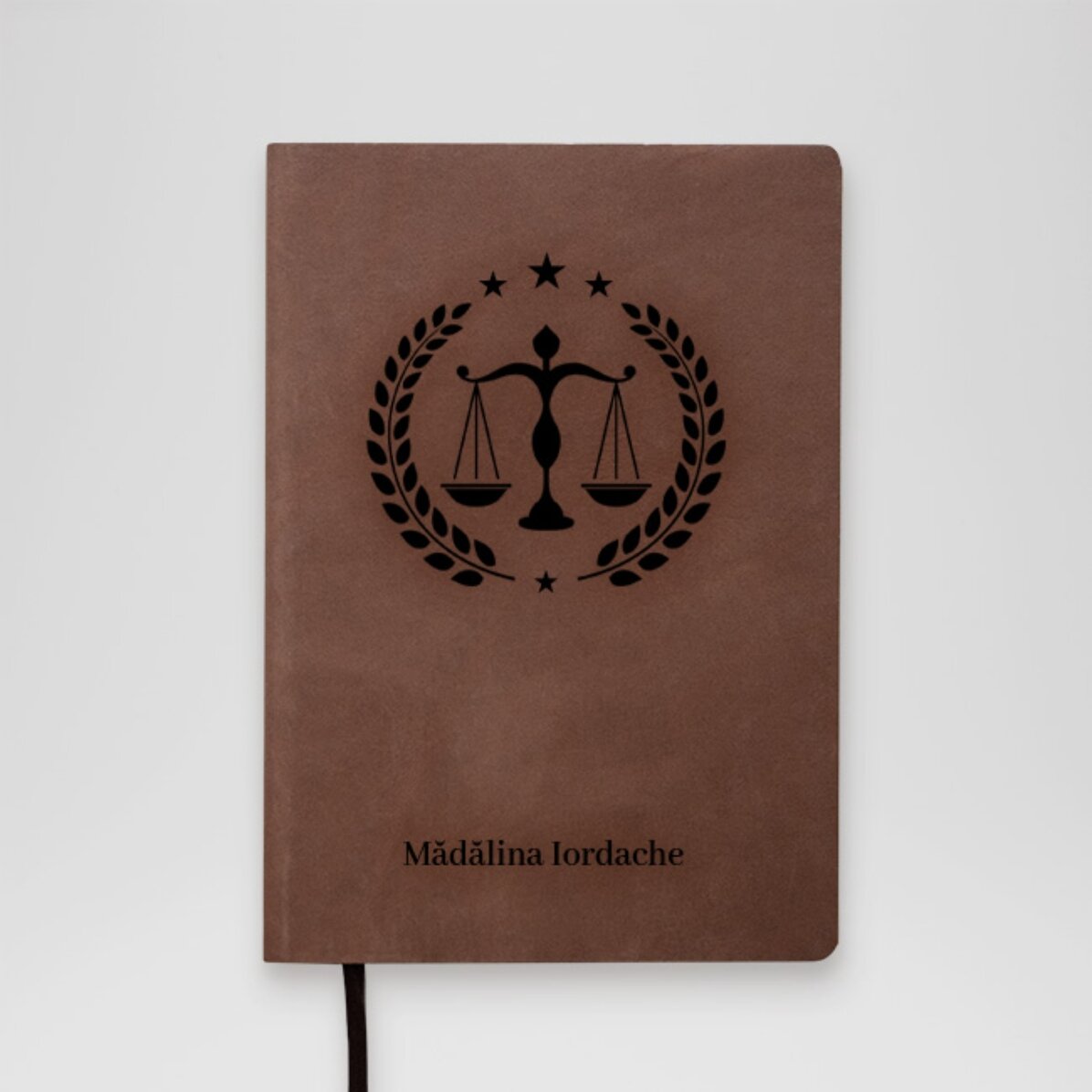 Agendă din piele personalizată cu text - Avocat