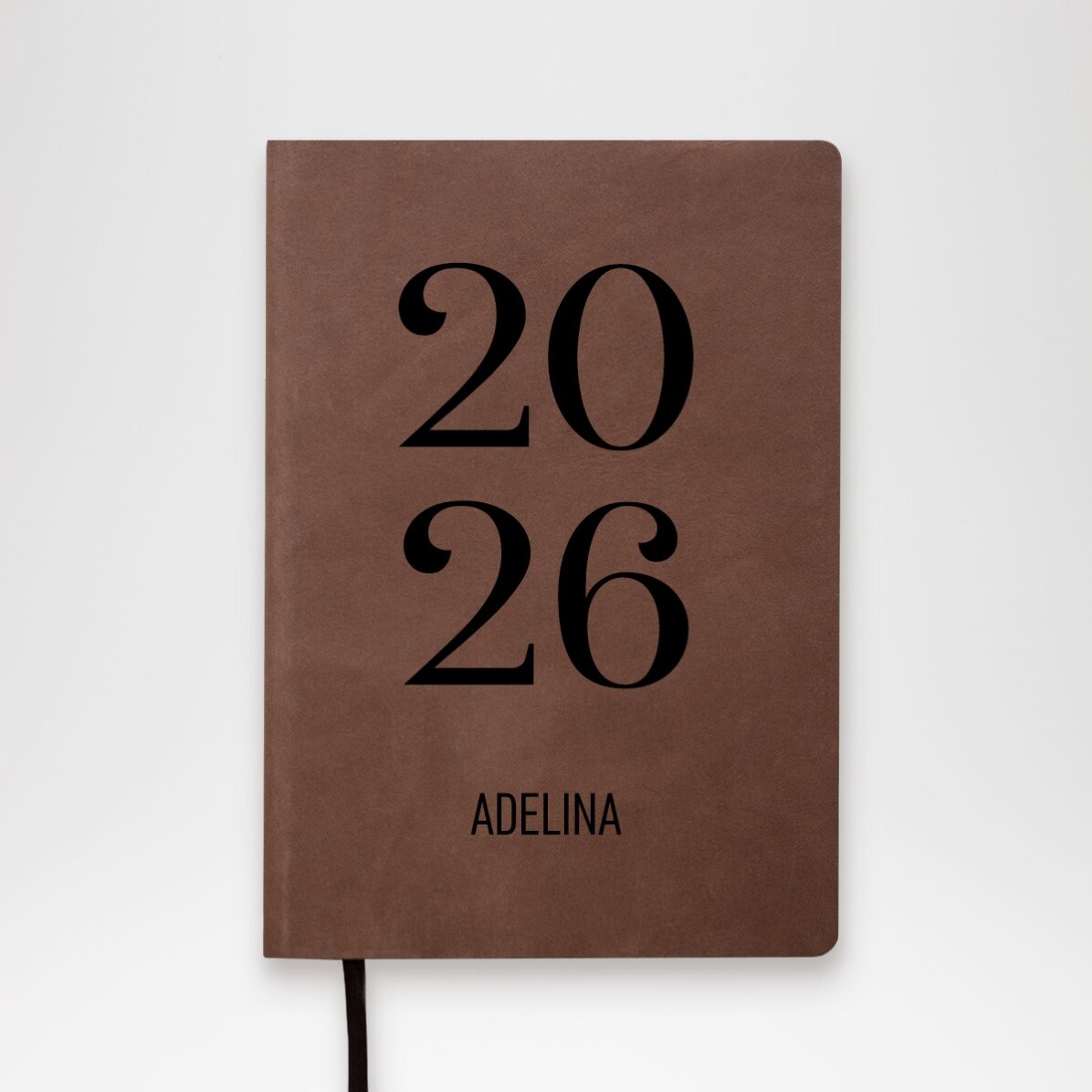 Agendă din piele personalizată cu text - Daily Diary 