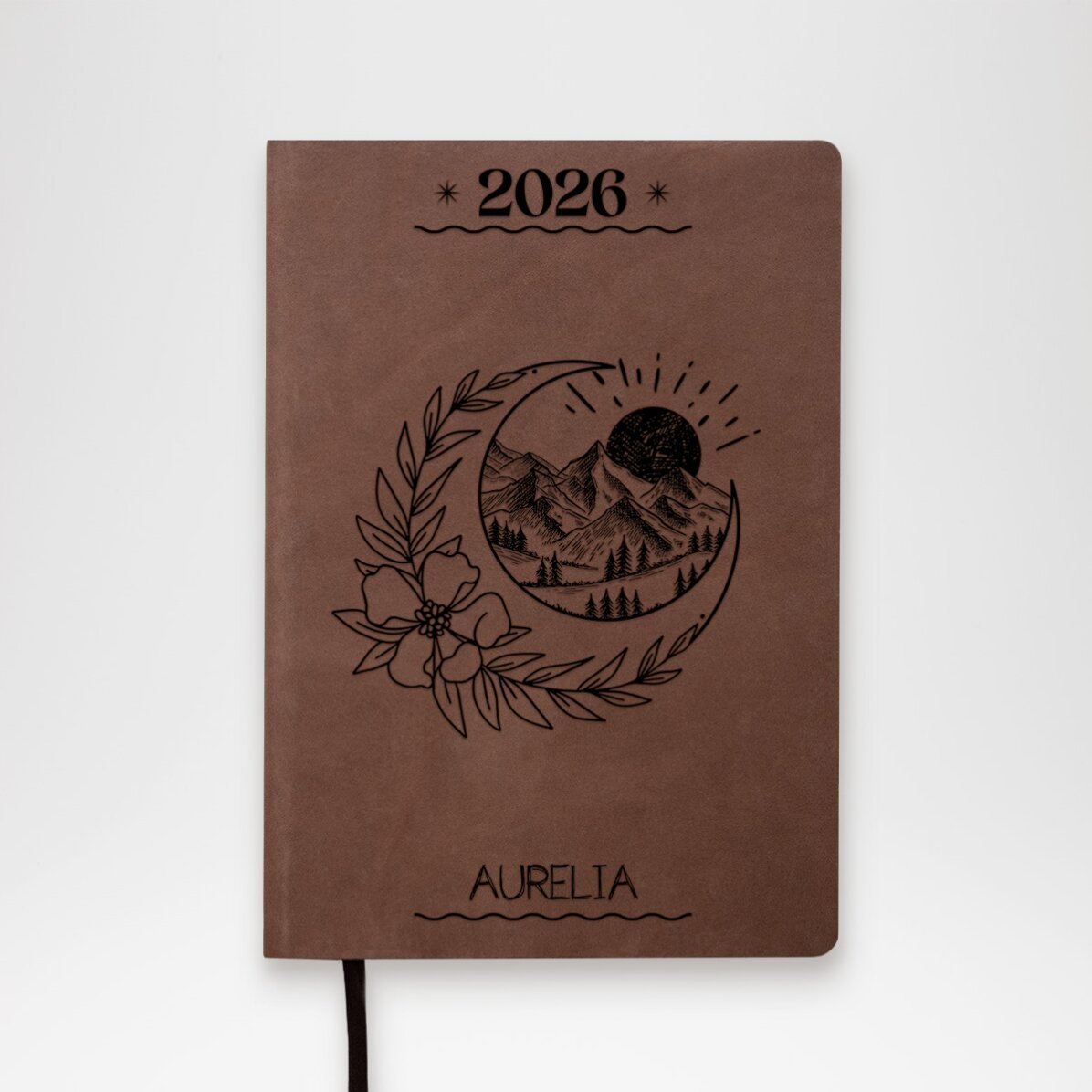 Agendă din piele personalizată cu text - Dream