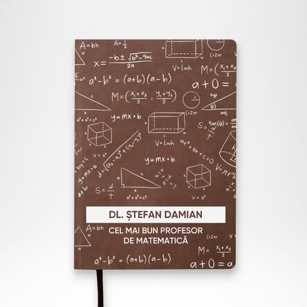 Agendă personalizată color cu text pentru profesorii de matematică