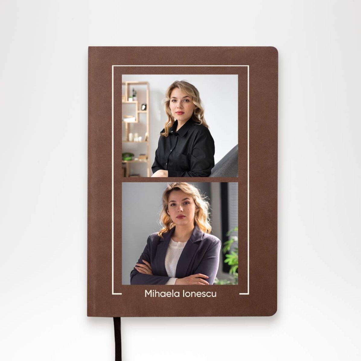 Personalised diary with 2 photos and name