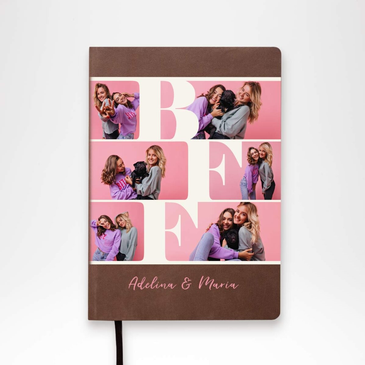 Agendă personalizată cu 6 poze și mesaj - BFF