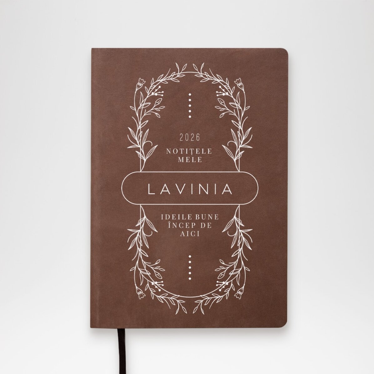 Personalised diary with text - Flowers