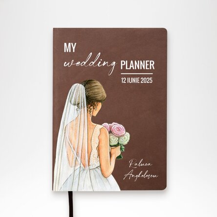 Agendă personalizată cu text -My wedding planner