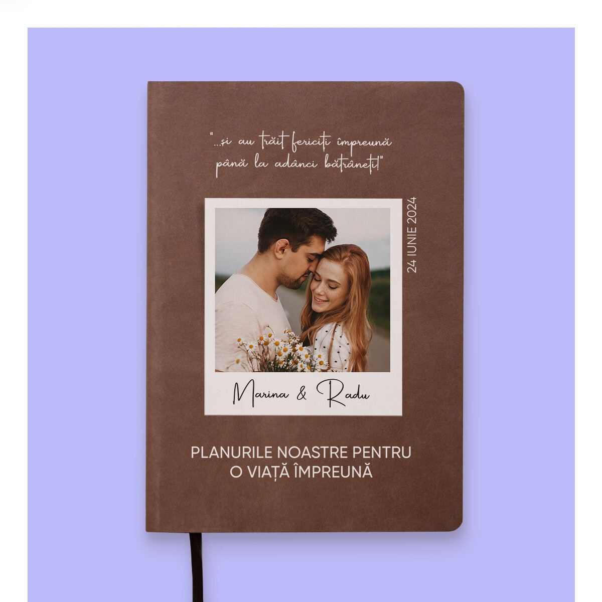 Personalised leather diaries in colour