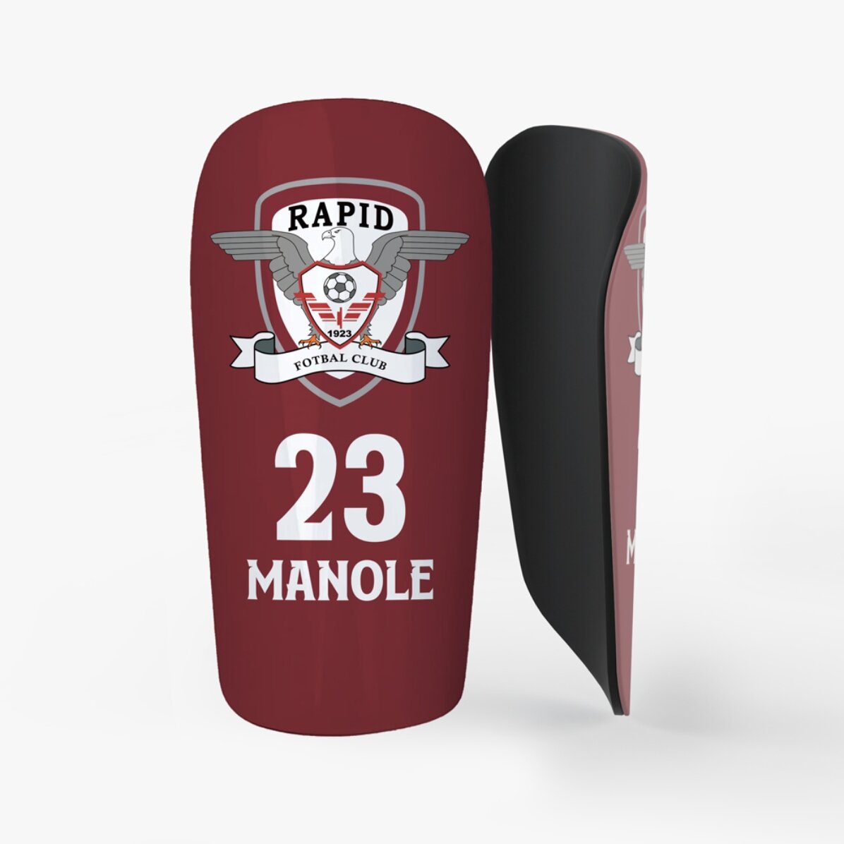 Apărători de fotbal FC Rapid personalizate cu logo și text 