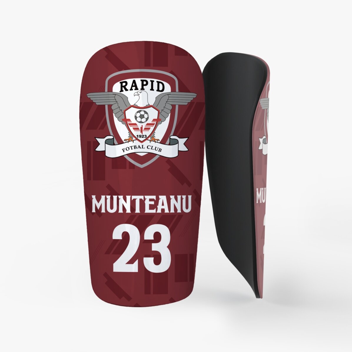 Apărători de fotbal FC Rapid personalizate cu text - Pattern 2024/2025