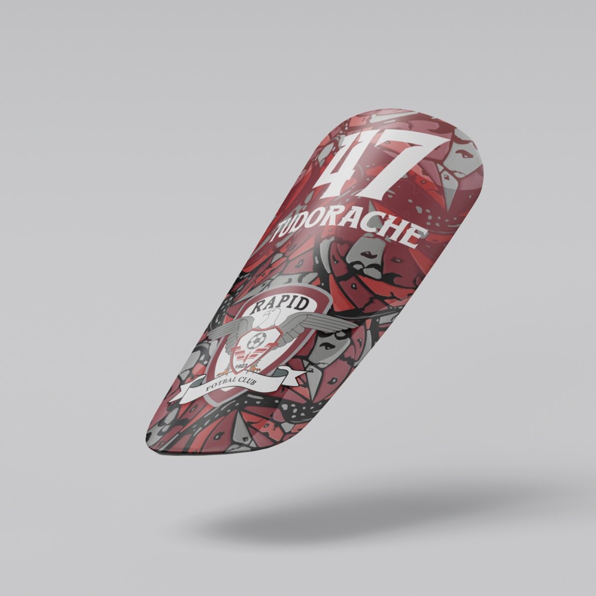 Apărători de fotbal FC Rapid personalizate cu text - Stone