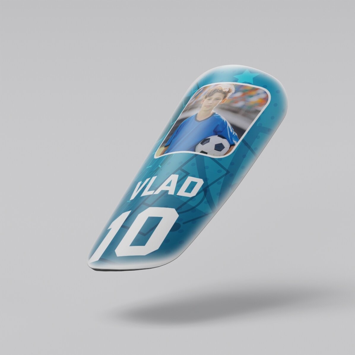 Personalised football shirts with a photo and text