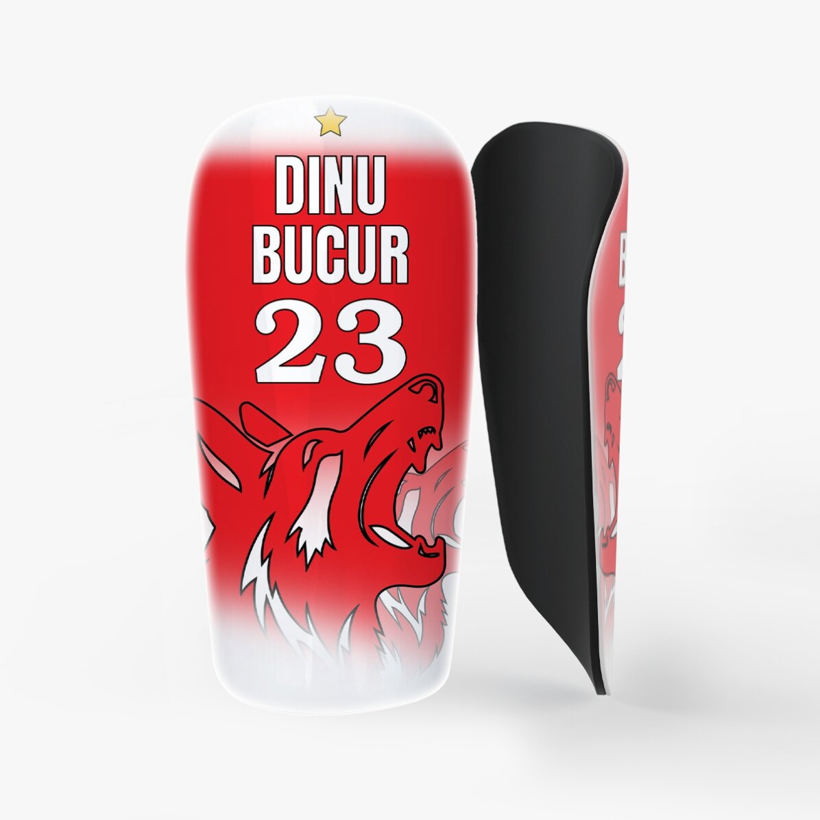 Personalised football shirts with text - Red and white