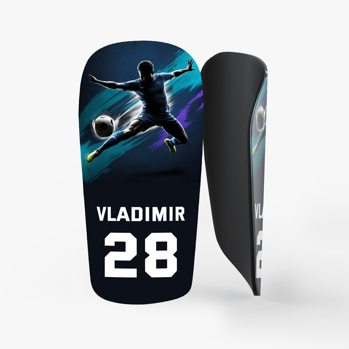 Customised shin guards for football