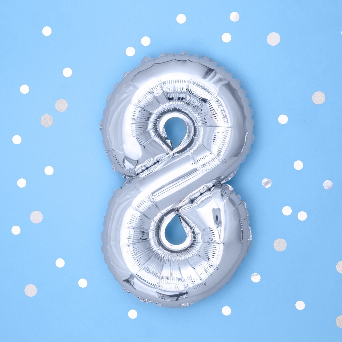 Baloane - Cifre argintii 35cm