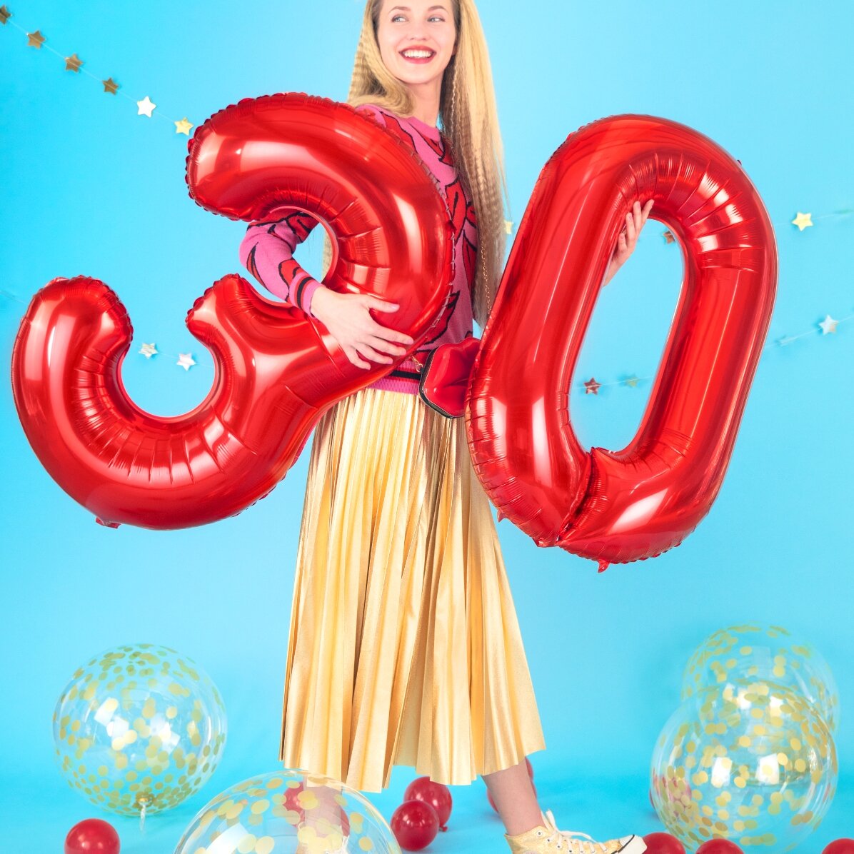 Balloons - Red numbers 86cm