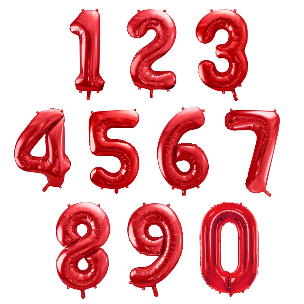 Balloons - Red numbers 86cm