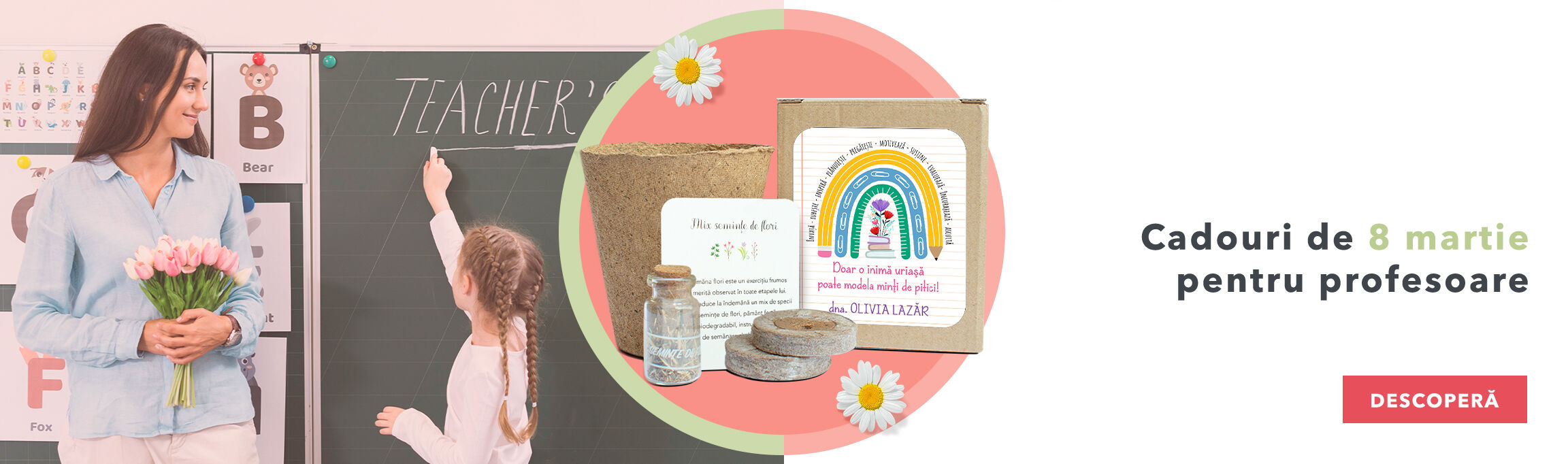 Personalised gifts for teachers on 8 March