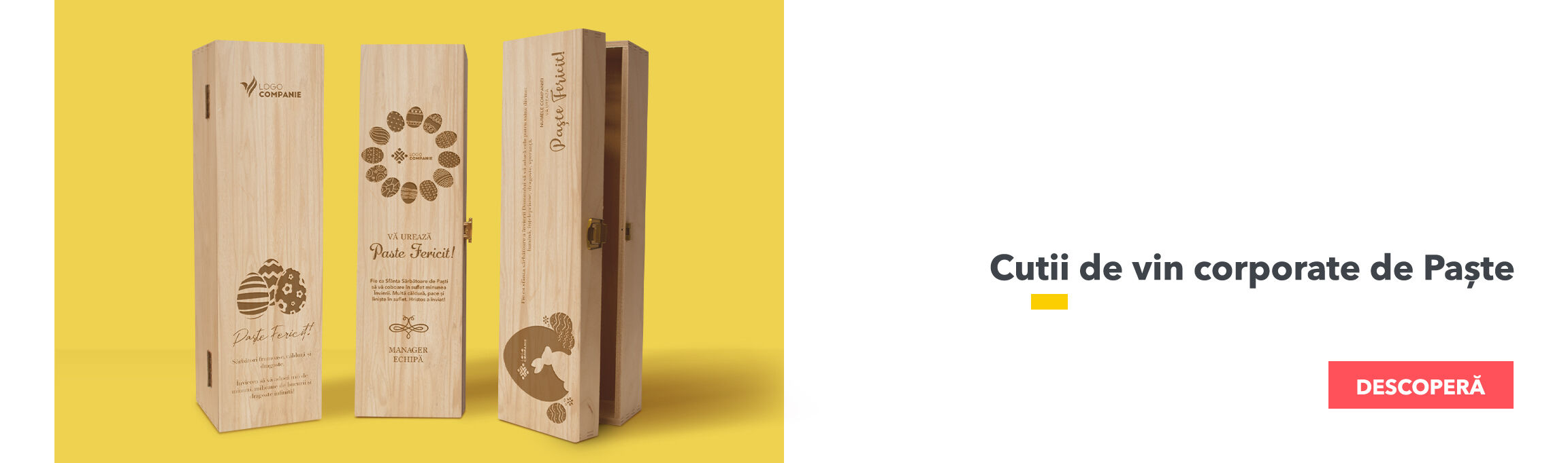 Cutii de vin corporate de Paște