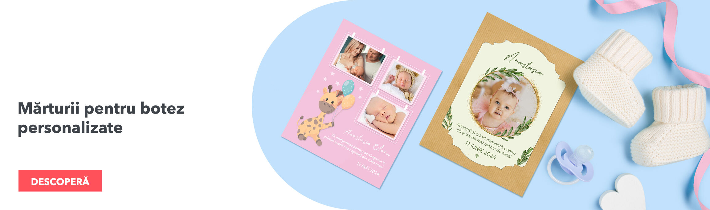 Personalised baptism favours