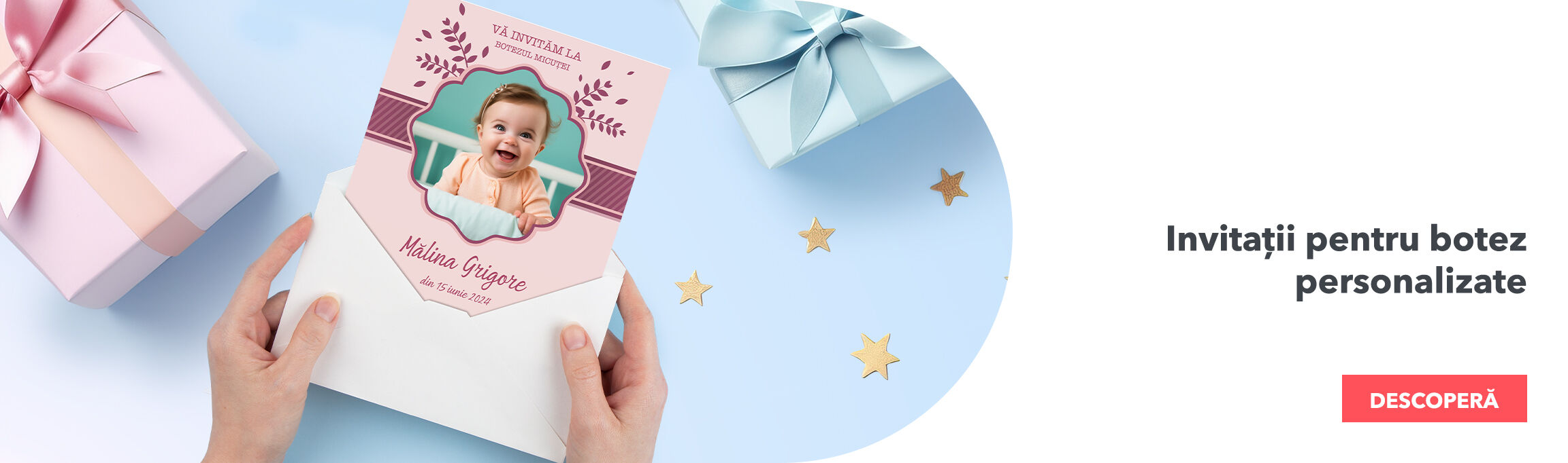 Personalised invitations for christenings