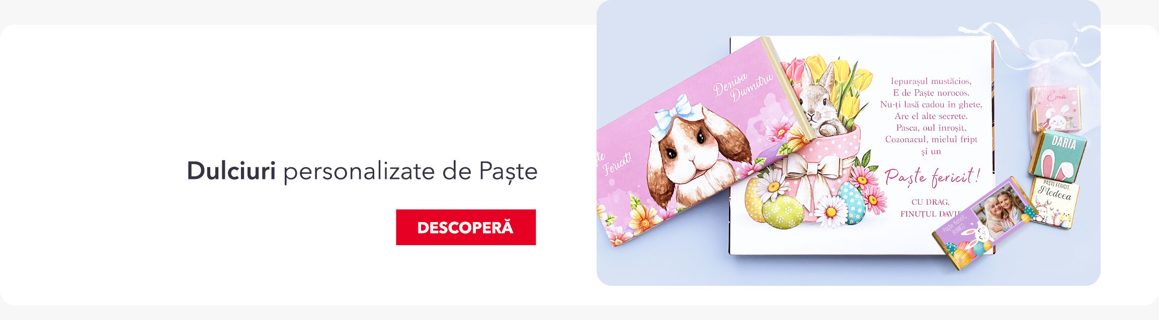 Dulciuri personalizate pentru Paște
