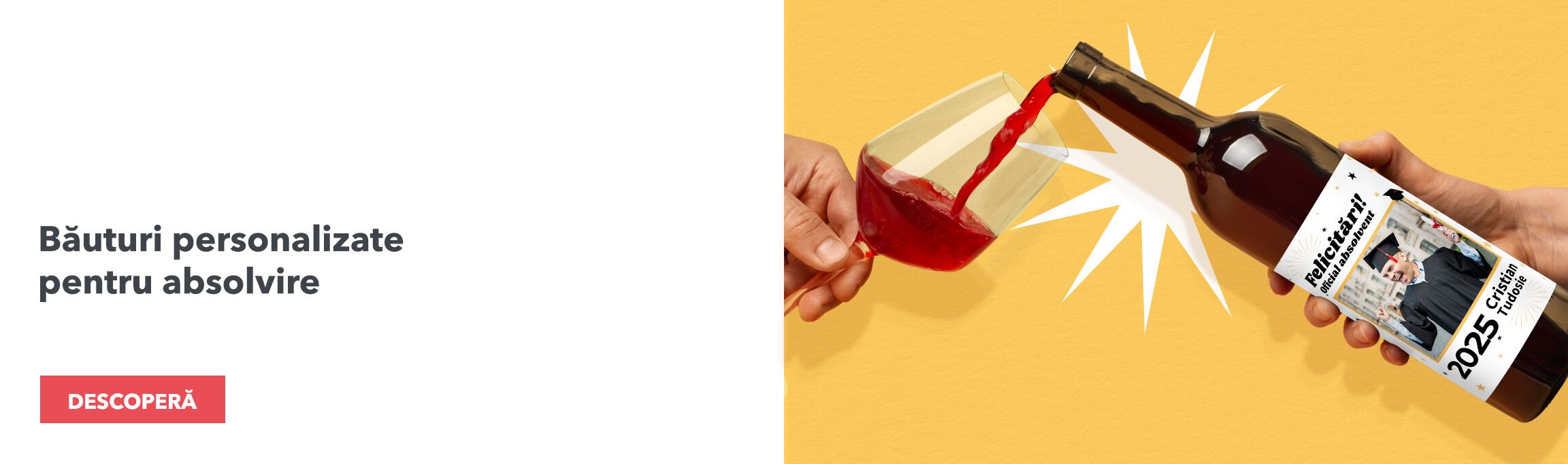 Personalised drinks for graduation