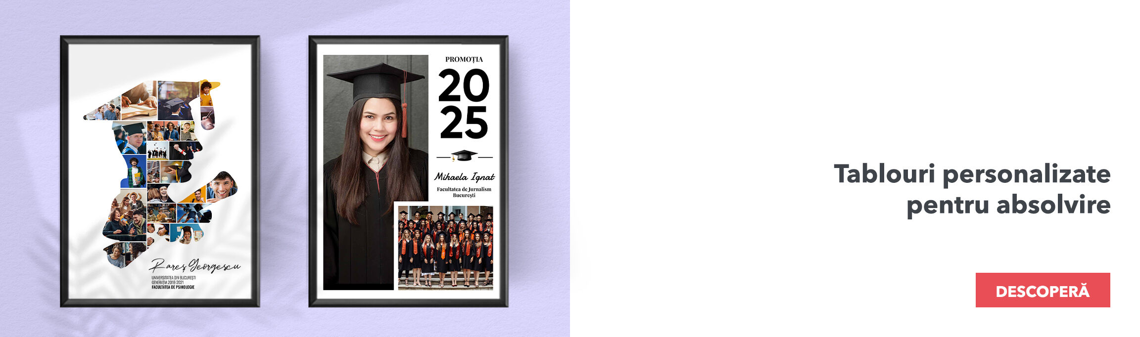 Paintings, frames and posters for graduation