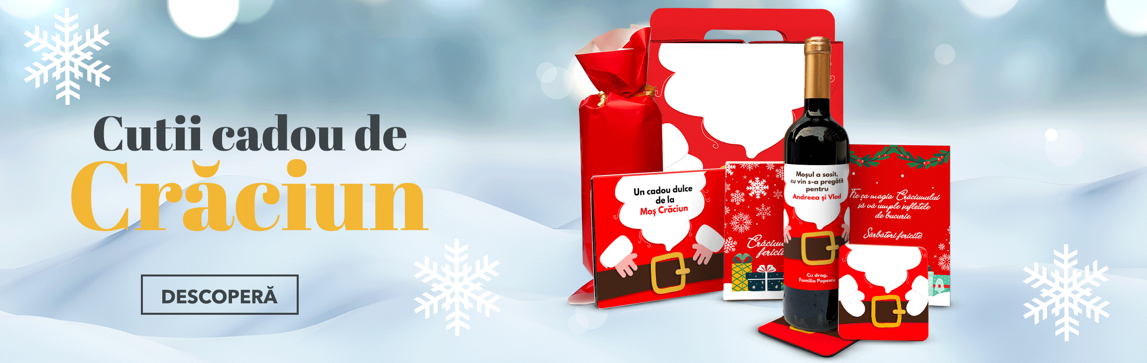 Gift boxes with Christmas products