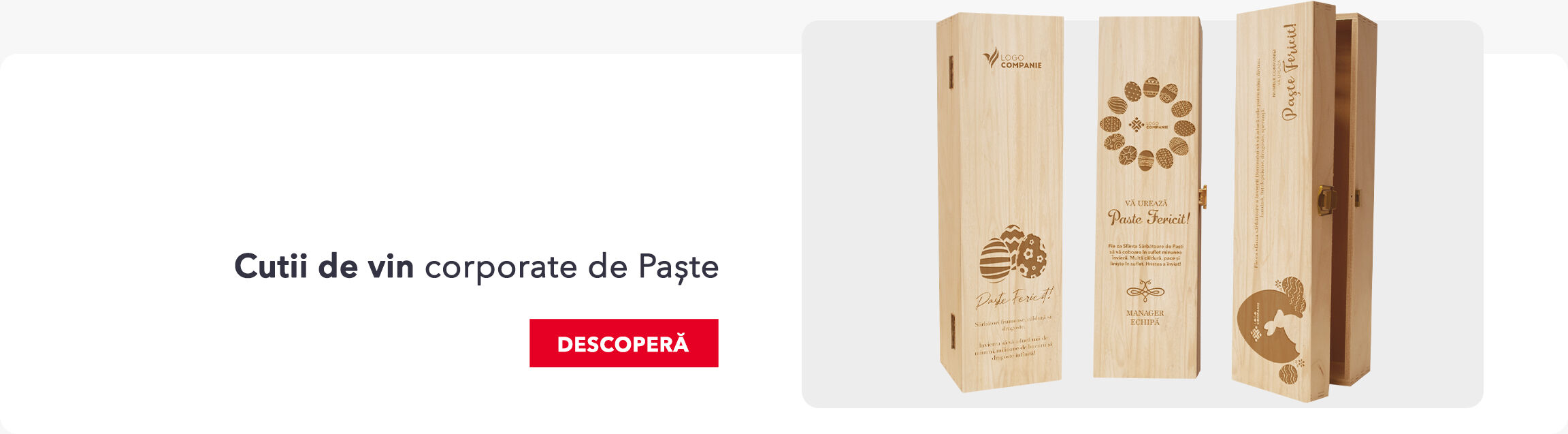 Corporate wine boxes for Easter