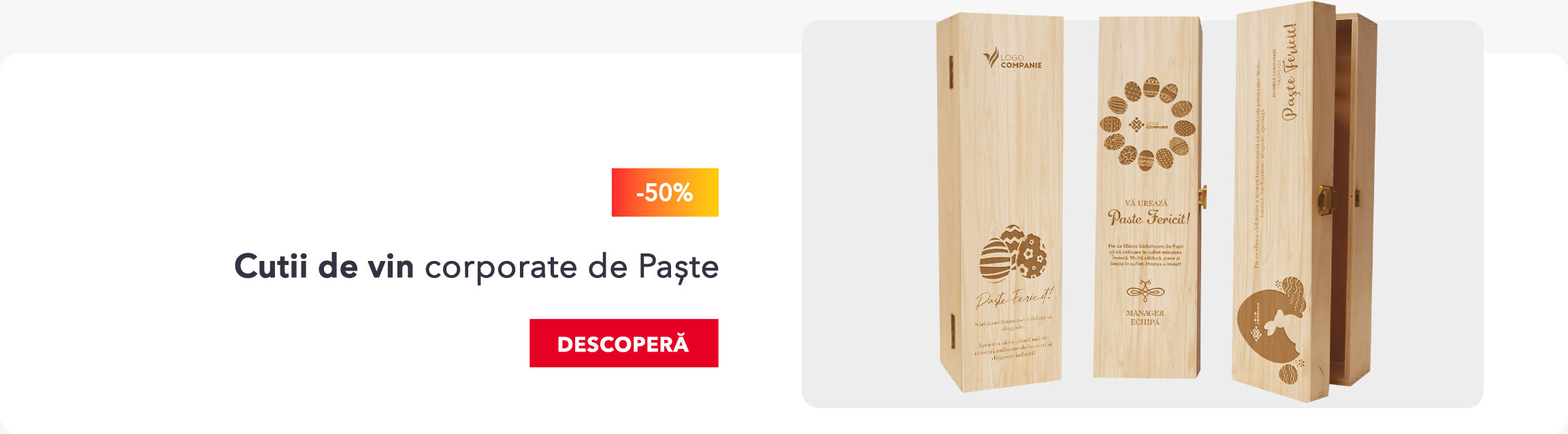 Corporate wine boxes for Easter