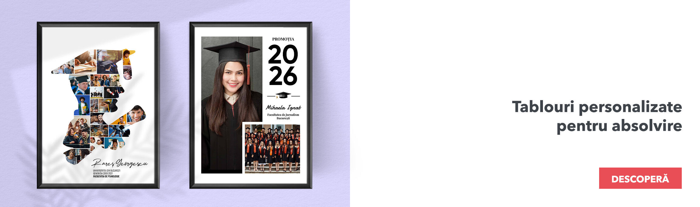 Paintings, frames and posters for graduation