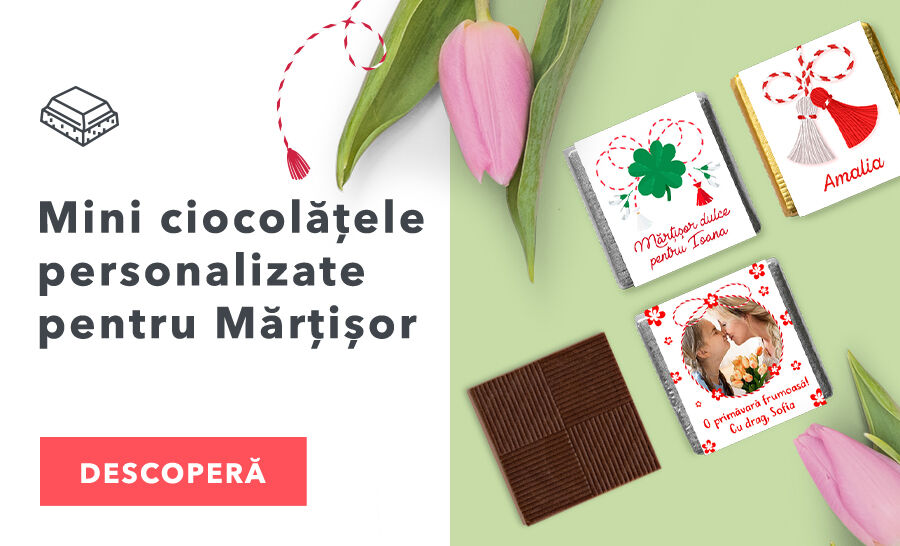 Mini ciocolățele personalizate de Mărțișor