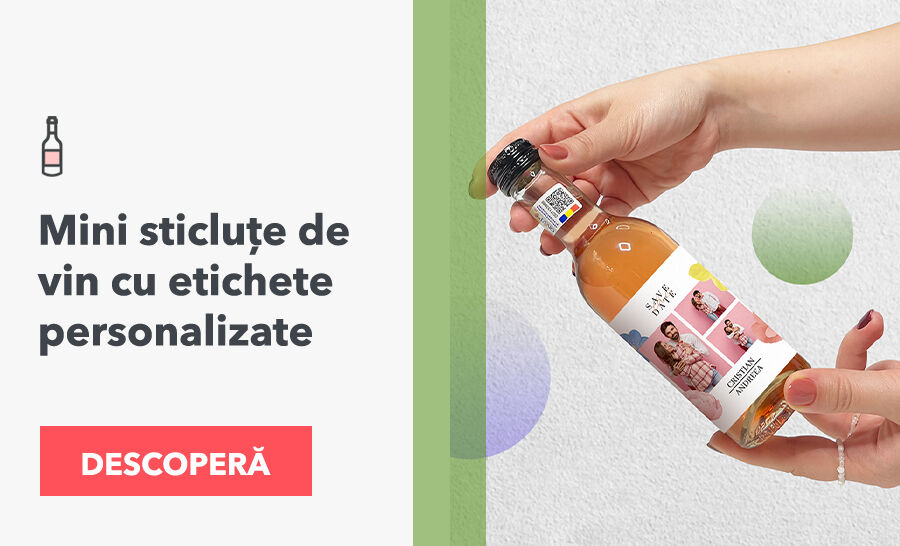 Mini sticluțe de vin personalizate