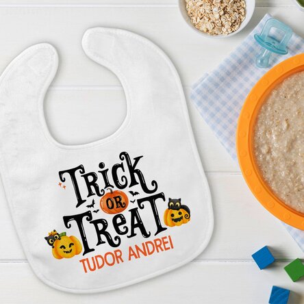 Bavețică personalizată cu nume - Trick or treat