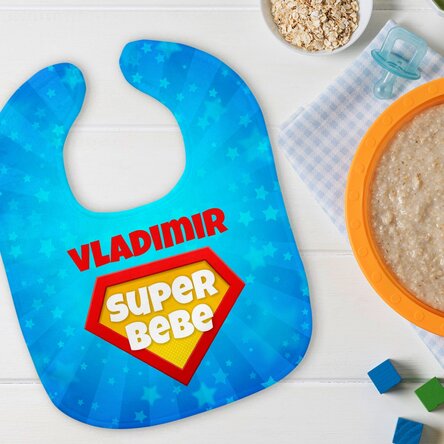 Bavețică personalizată cu text - Super bebe