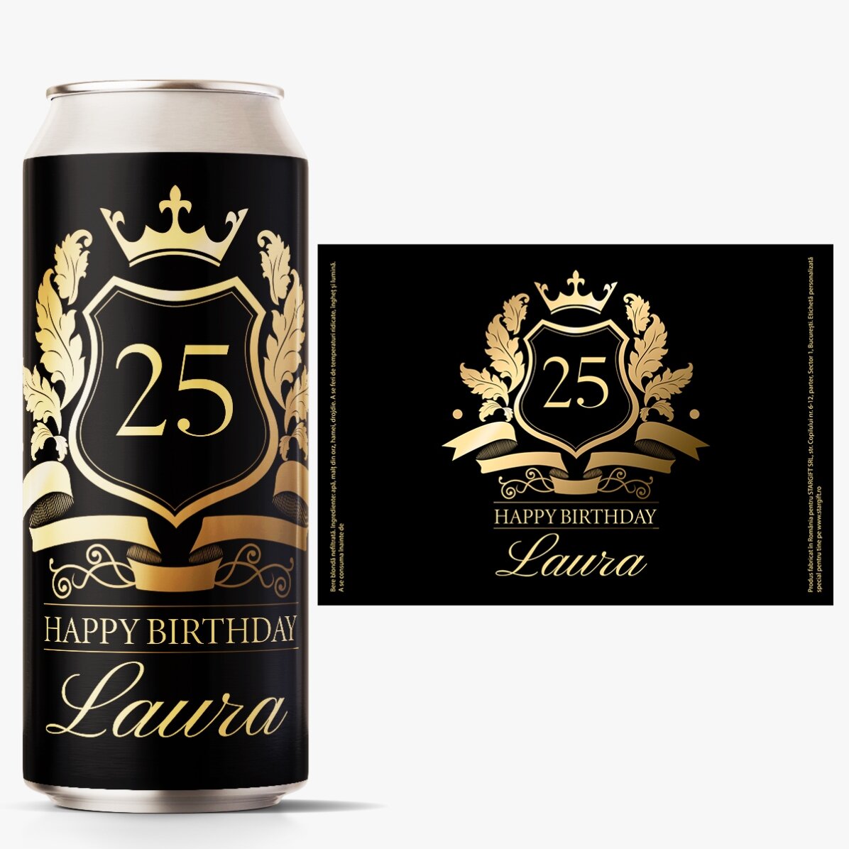 Bere la doză personalizată cu text - Royalty