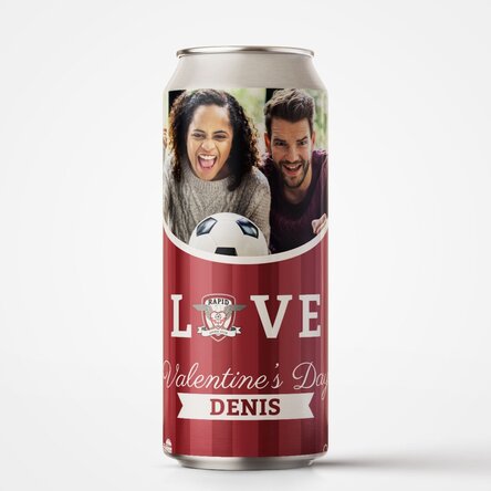 Bere la doză FC Rapid personalizată cu poză și text - Love