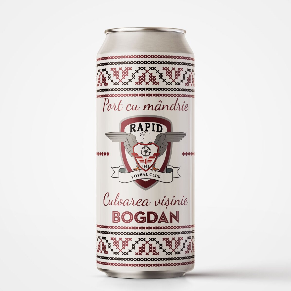 Bere la doză FC Rapid personalizată cu text - Bere mândră