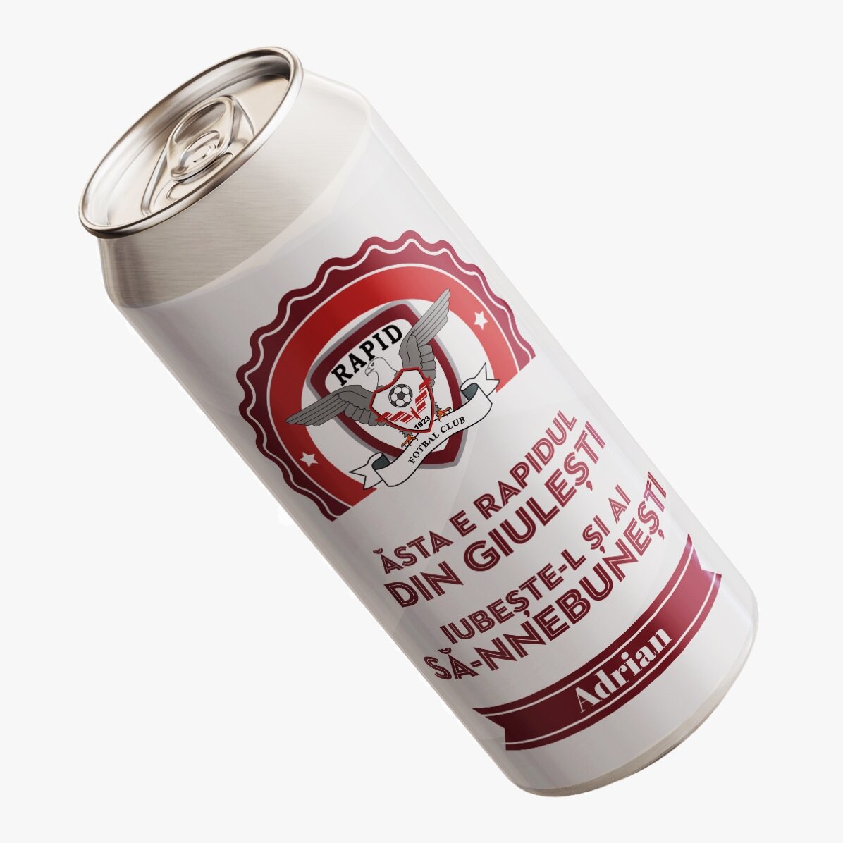 Bere la doză FC Rapid personalizată cu text - Rapidul din Giulești
