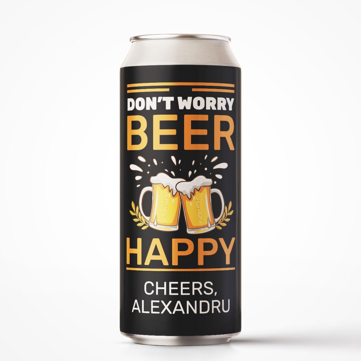 Personalised beer can with text - Cheers to you