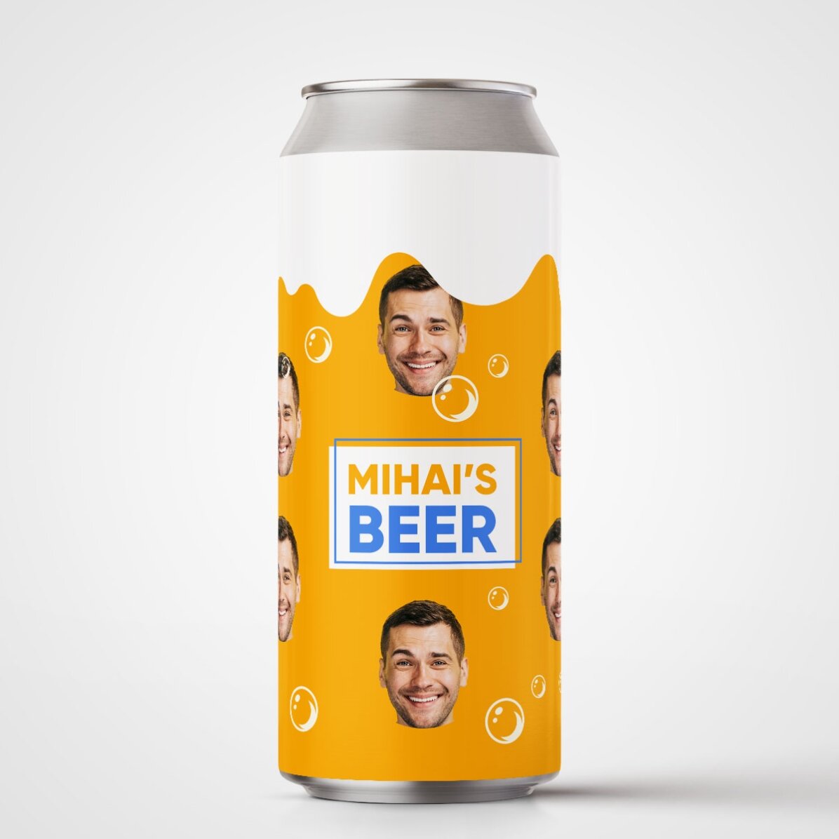 Bere la doză personalizată cu text și poză