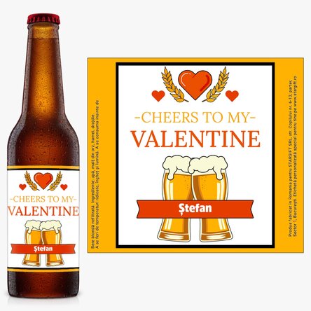 Bere personalizată cu mesaj - Love 