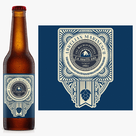 Bere personalizată cu mesaj - Vintage Hop