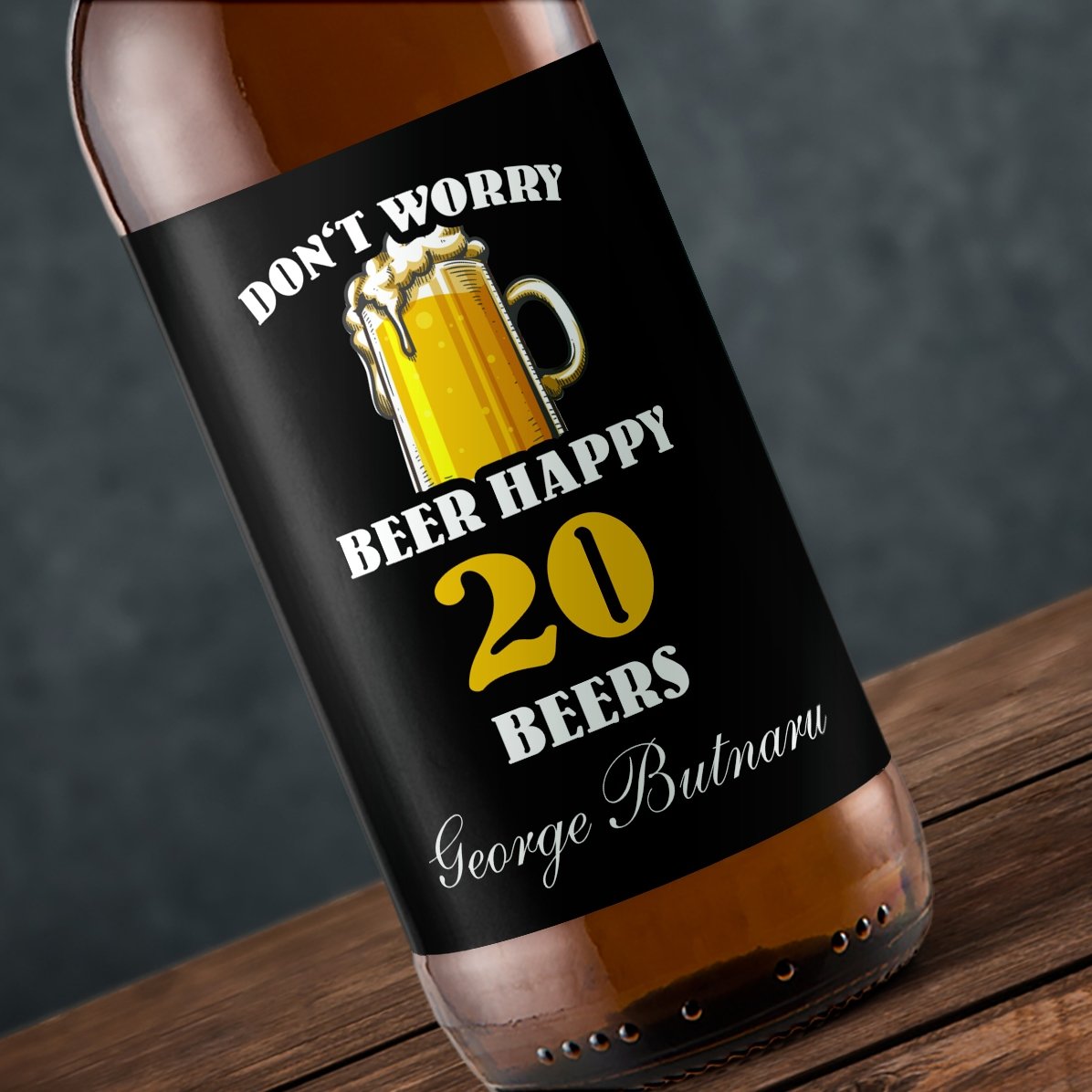 Bere personalizată cu text - Beer happy!