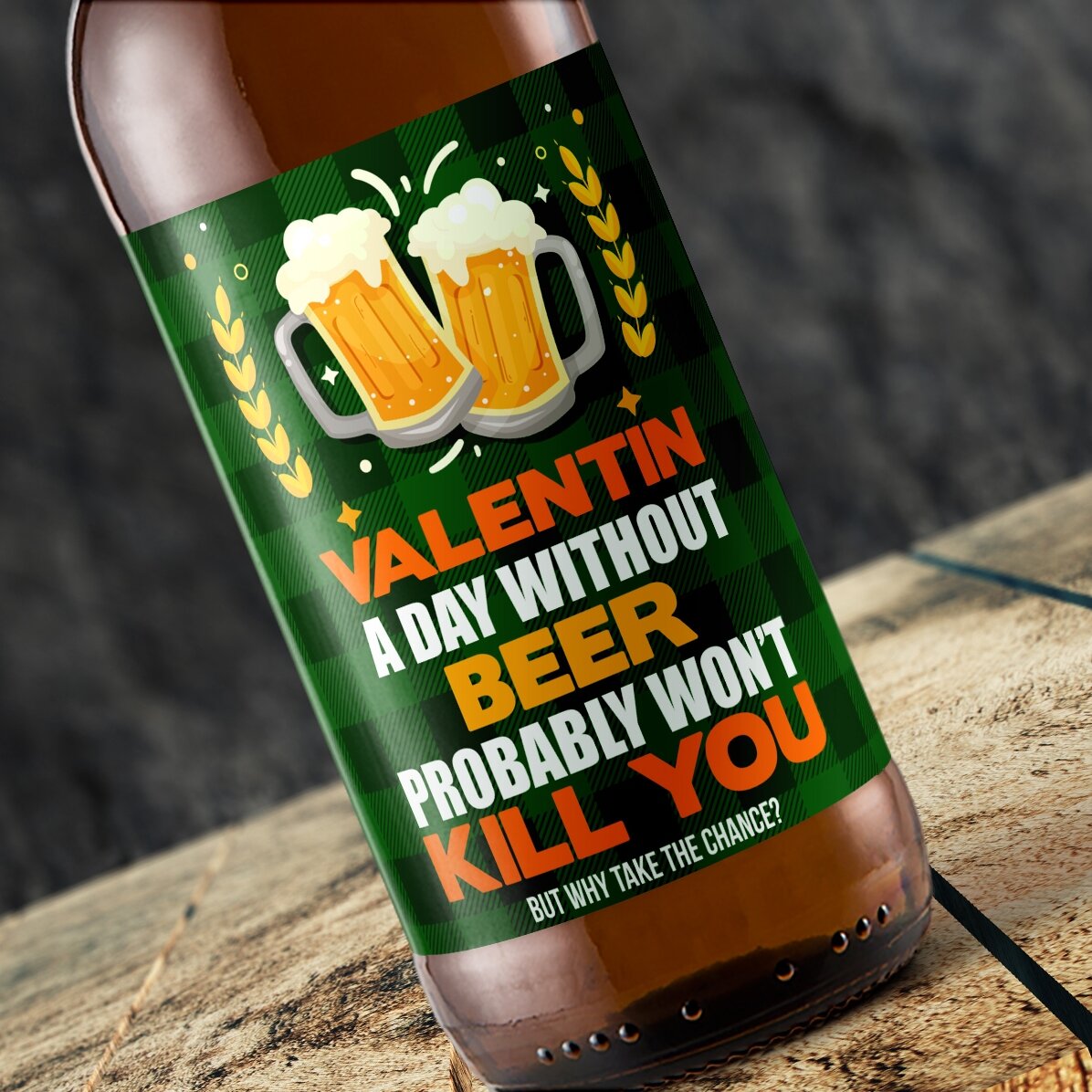 Bere personalizată cu text - Beer won