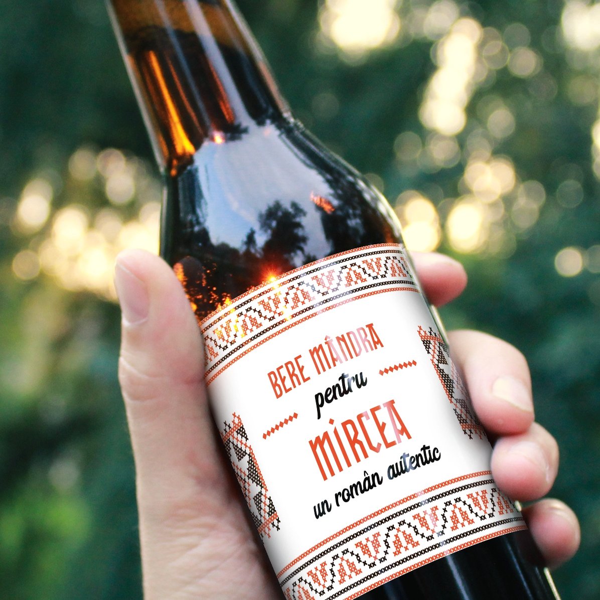 Bere personalizată cu text - Bere mândră