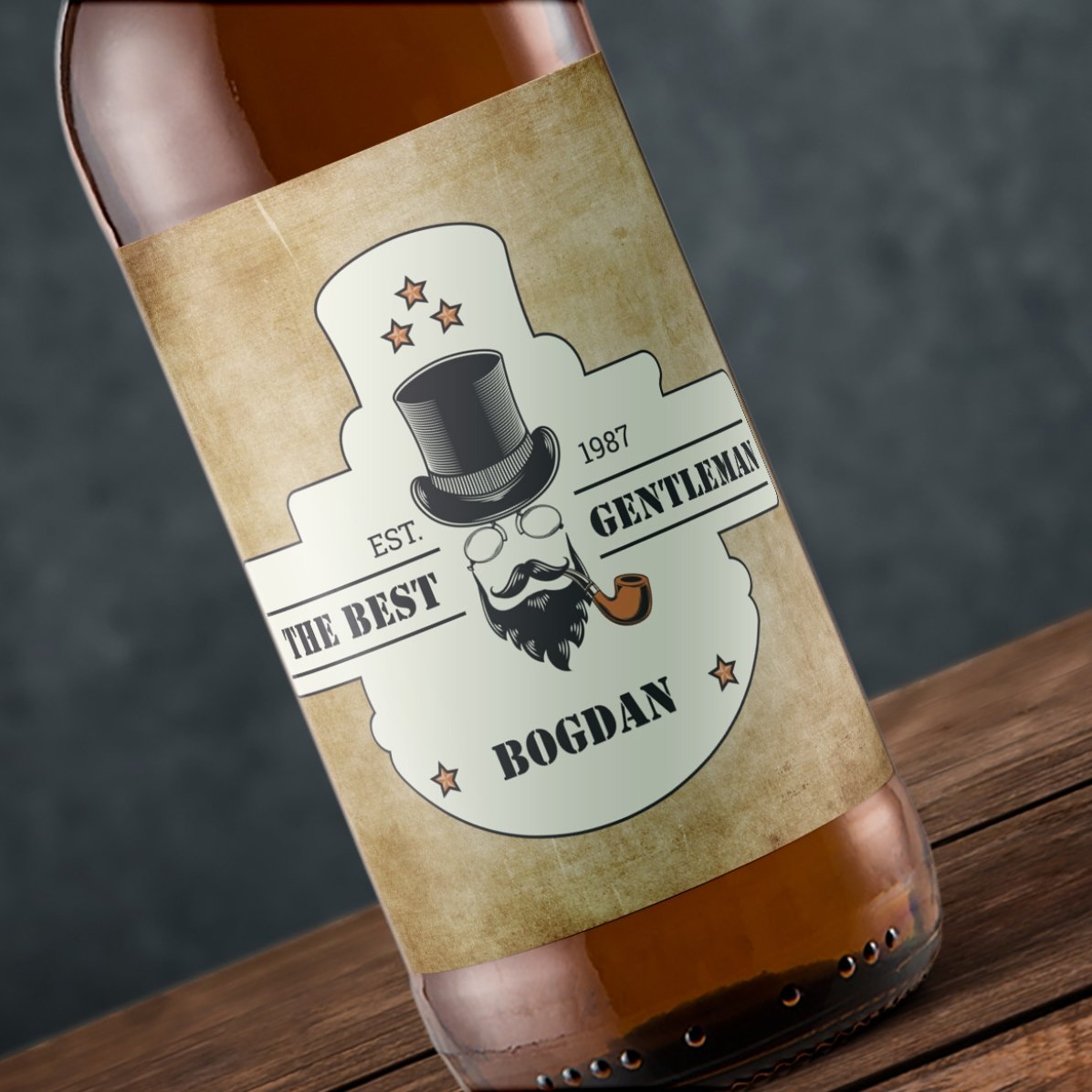 Bere personalizată cu text - Gentleman