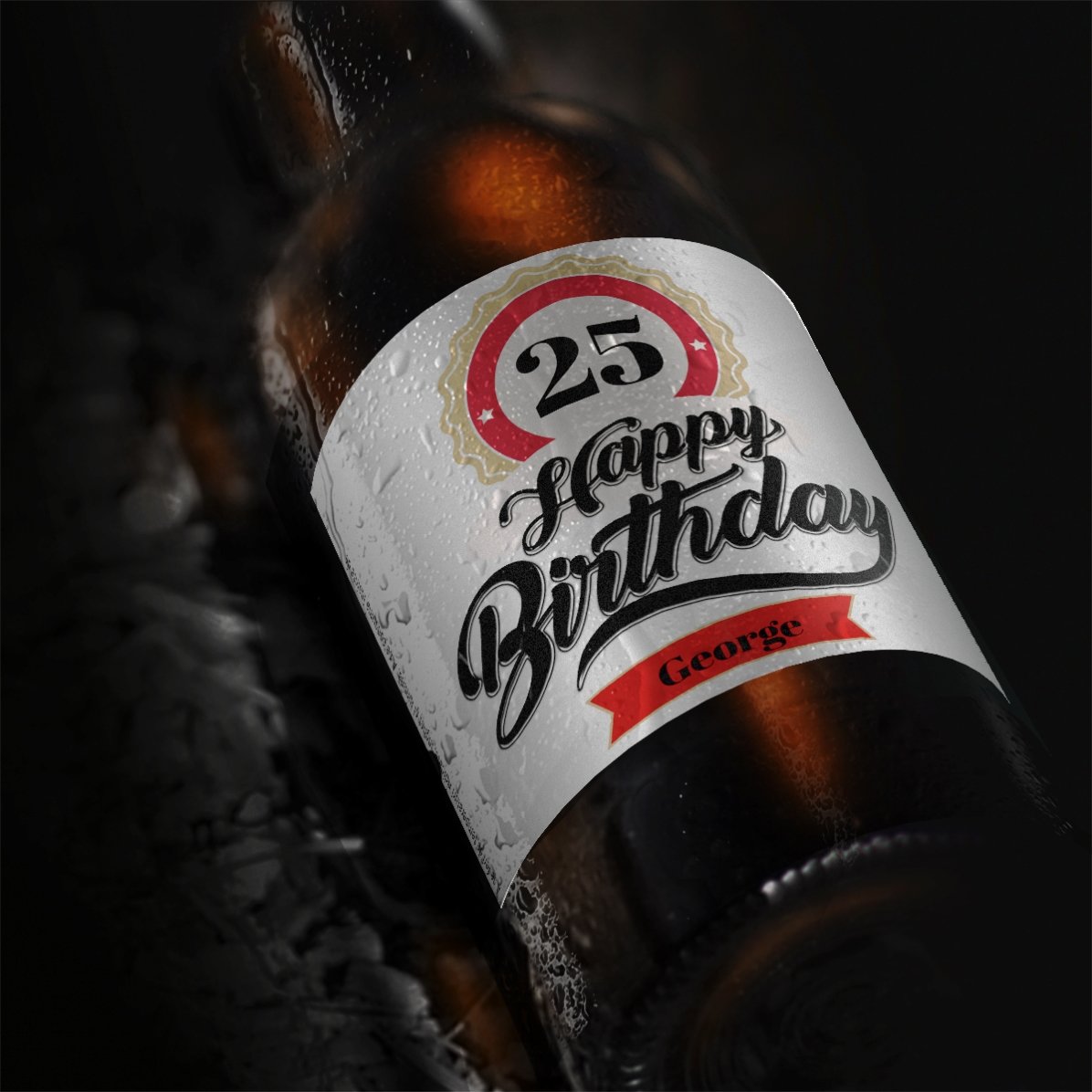 Bere personalizată cu text - Happy birthday!