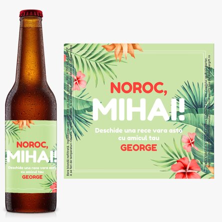 Bere personalizată cu text - Hibiscus
